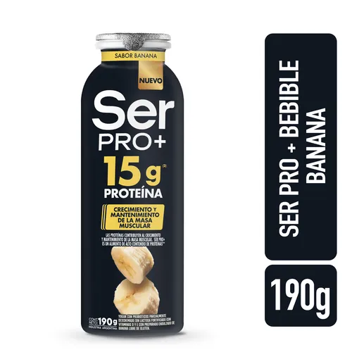 YOGUR BEBIBLE SER PRO+ CON PROTEINA SABOR BANANA 190GR
