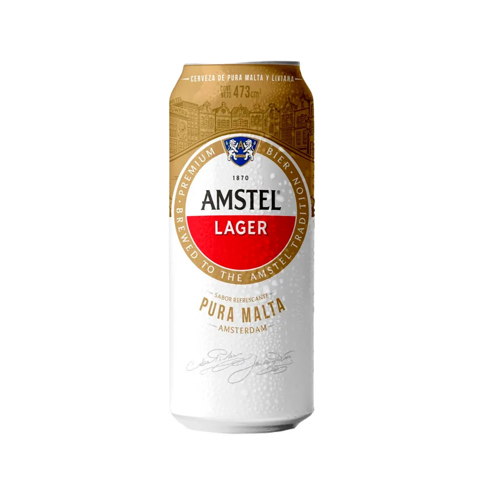 CERVEZA LATA AMSTEL 473CC