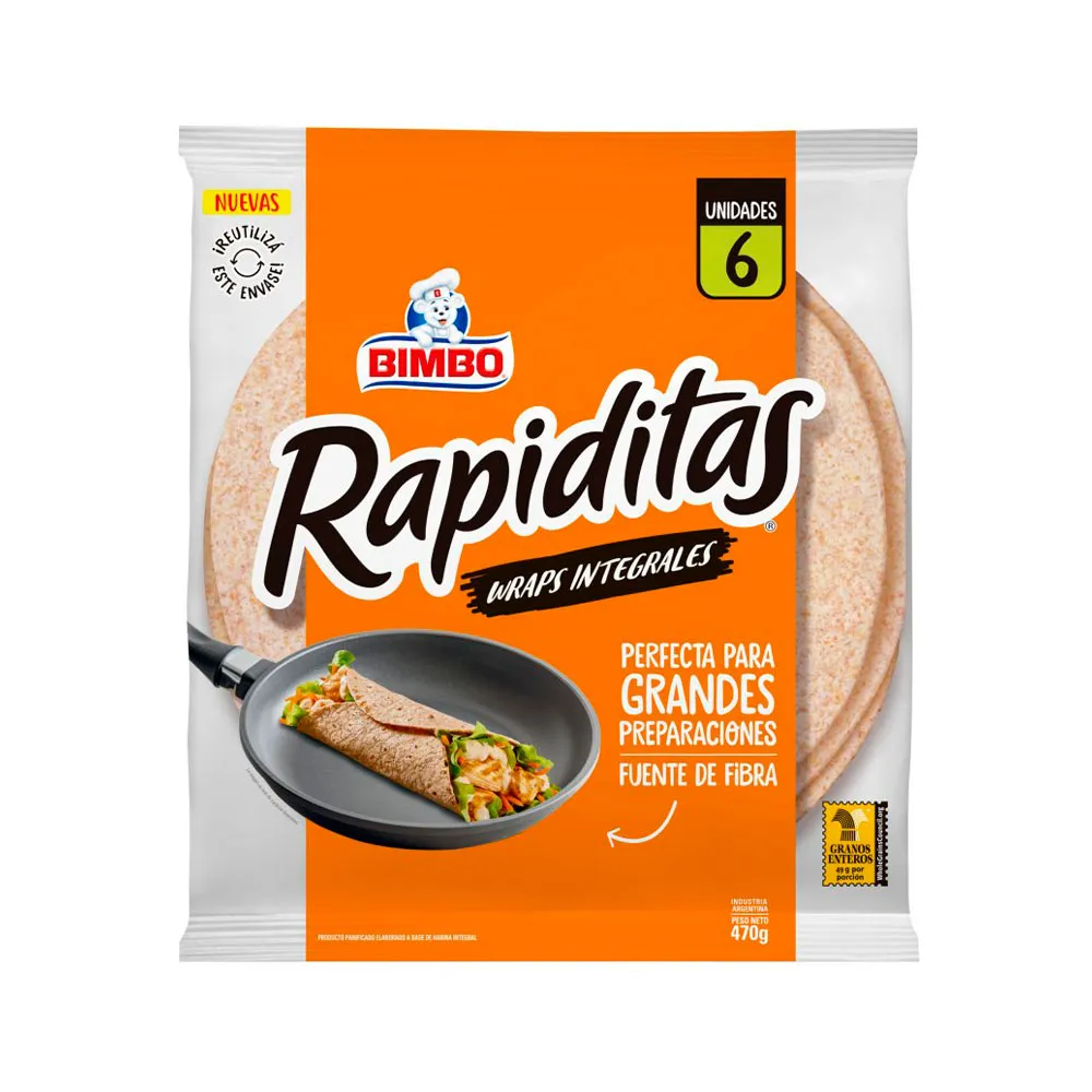 RAPIDITAS BIMBO INTEGRALES 25% MAS GRANDES