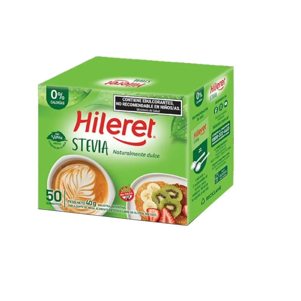 EDULCORANTE HILERET STEVIA SOBRE 50U