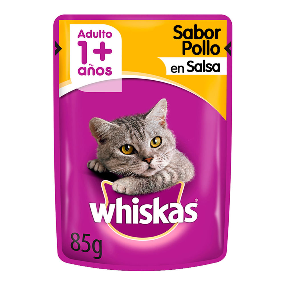 ALIMENTO DE GATO WHISKAS ADULTO POLLO 85GR