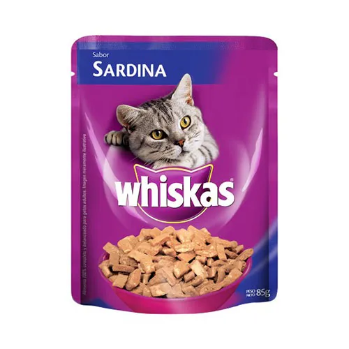 ALIMENTO PARA GATO WHISKAS SARDINAS 85GR