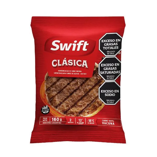 HAMBURGUESA SWIFT CLASICA X2 160GR