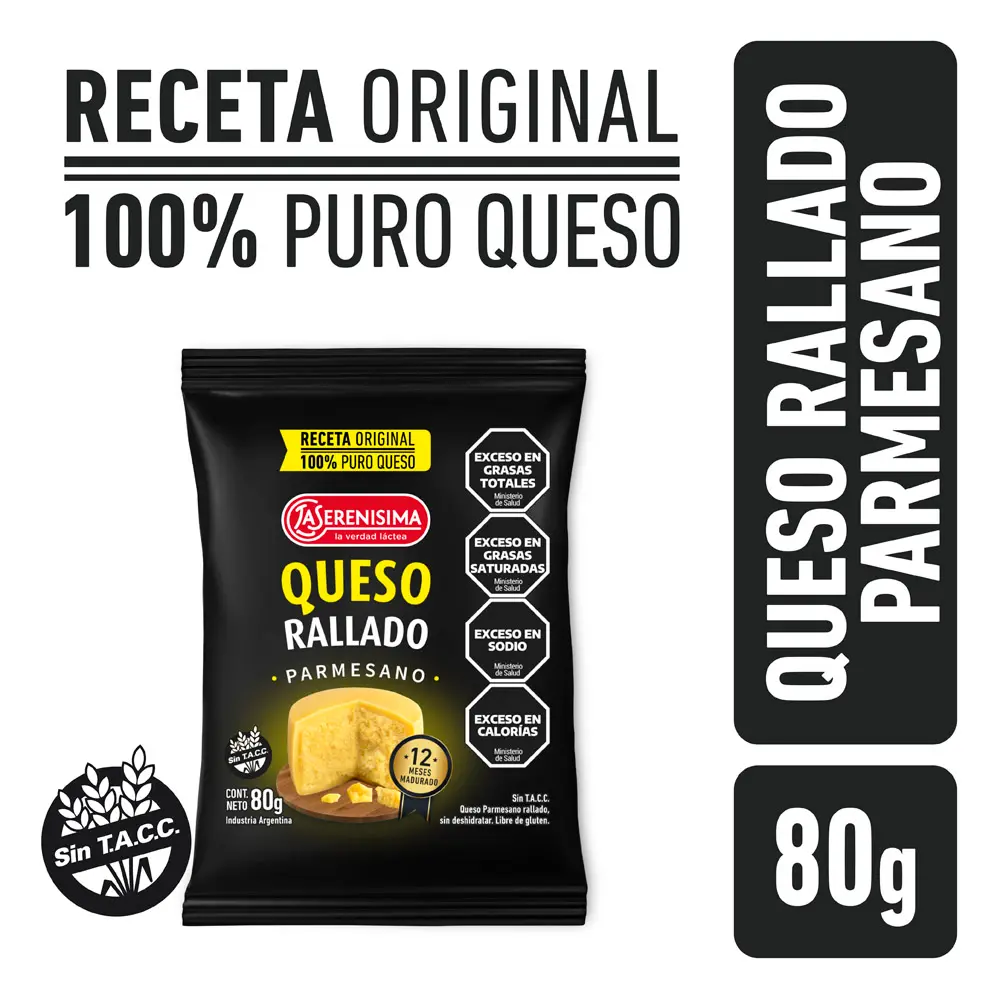 QUESO RALLADO LA SERENISIMA PARMESANO 80GR