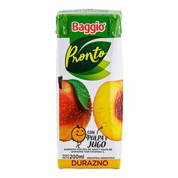 BAGGIO PRONTO DURAZNO 200ML