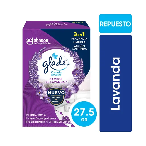 CANASTA SOLIDA GLADE LAVANDA 27,5GR REPUESTO