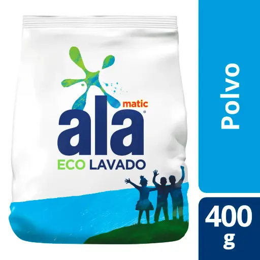 JABON EN POLVO ALA MATIC ECOLAVADO 400GR