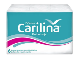 PAÑUELOS CARILINA DOBLE HOJA X6