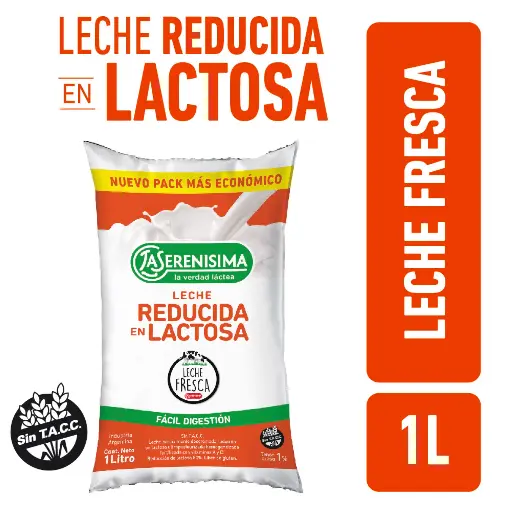LECHE LA SERENISIMA REDUCIDA EN LACTOSA 1L SACHET