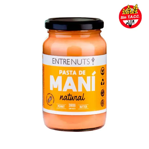PASTA DE MANI NATURAL ENTRENUTS 370GR