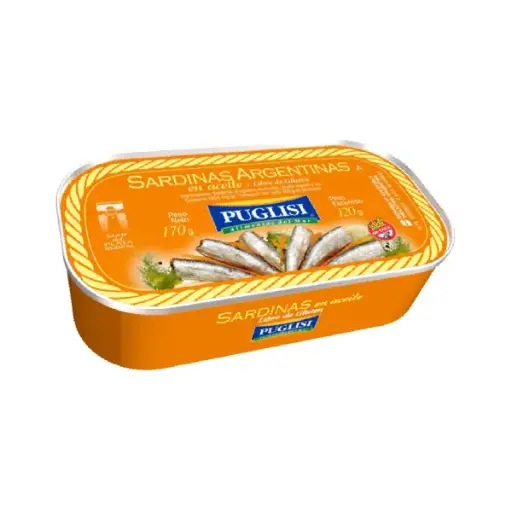 SARDINAS EN ACEITE PUGLISI 170GR
