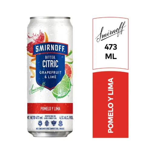 SMIRNOFF GRAPEFRUIT & LIME 473CC