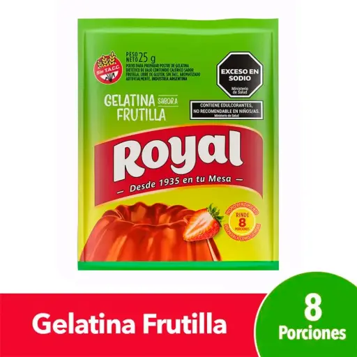 GELATINA ROYAL SABOR FRUTILLA LIGHT 25GR