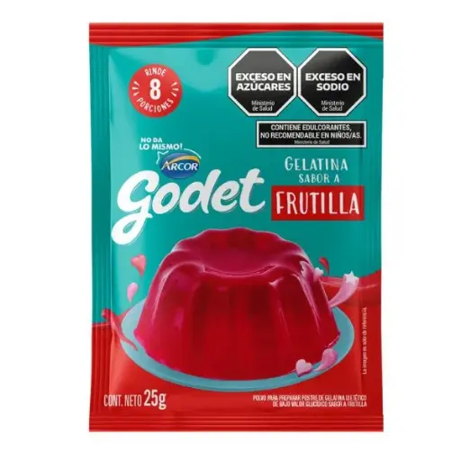 GELATINA GODET FRUTILLA 25GR