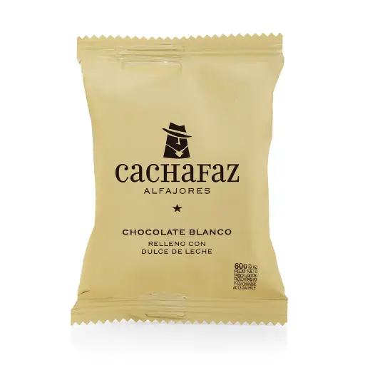 ALFAJOR CACHAFAZ CHOCOLATE BLANCO