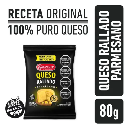 QUESO RALLADO LA SERENISIMA PARMESANO 80GR