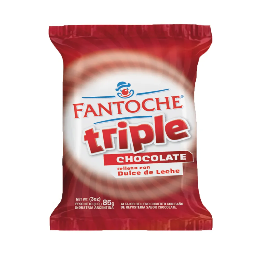 ALFAJOR FANTOCHE TRIPLE CHOCOLATE 85GR