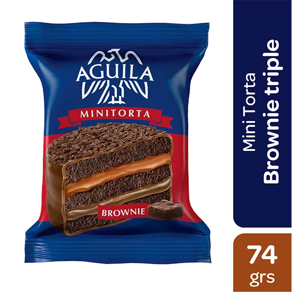 ALFAJOR MINITORTA AGUILA BROWNIE 74G 
