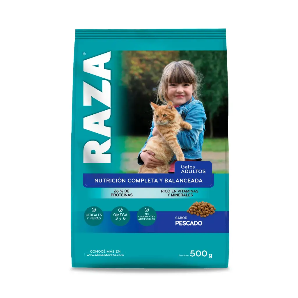 ALIMENTO PARA GATO RAZA PESCADO 500GR