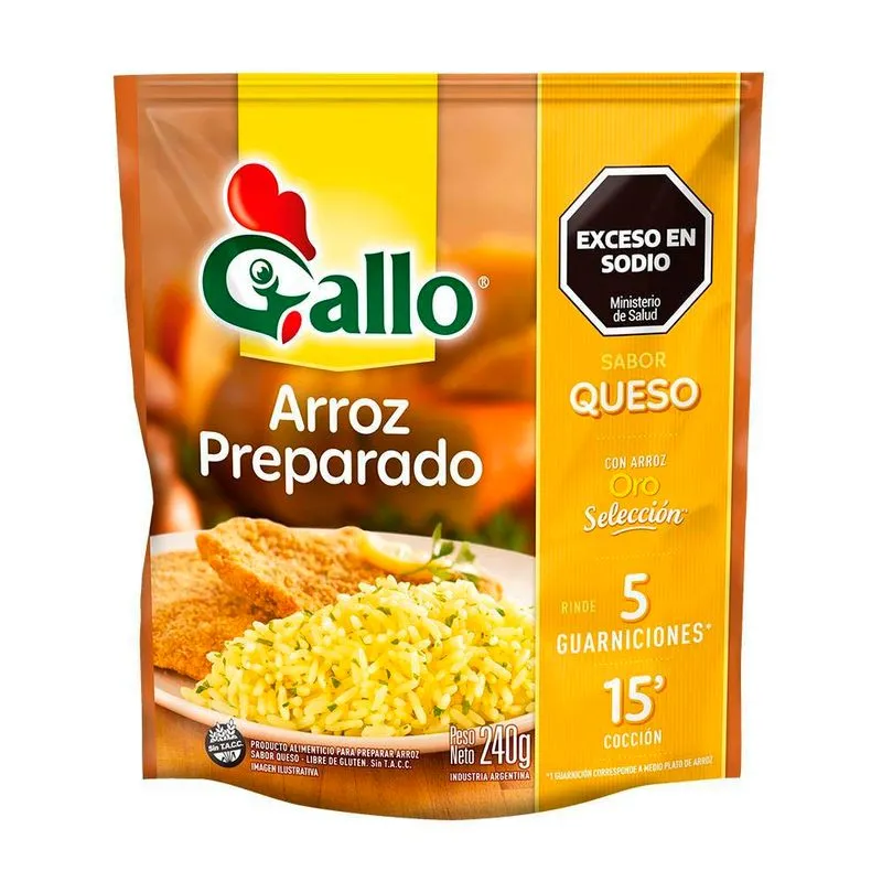 ARROZ PREPARADO GALLO SABOR QUESO 240GR