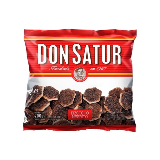 BIZCOCHOS DON SATUR NEGRITOS 200GR