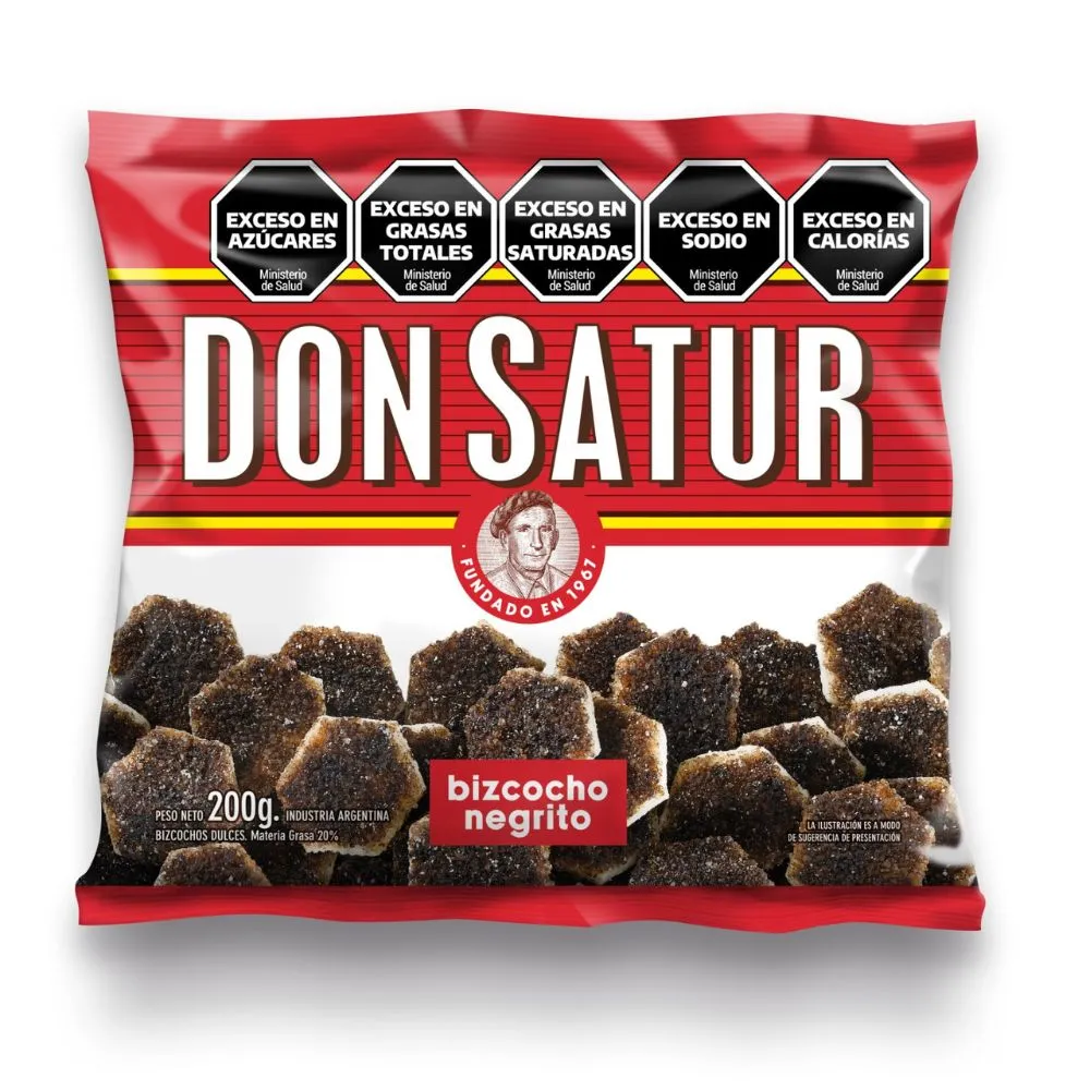 BIZCOCHOS DON SATUR NEGRITOS 200GR