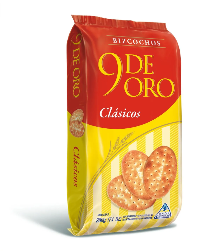 BIZCOCHOS SALADOS 9 DE ORO CLASICOS 215GR