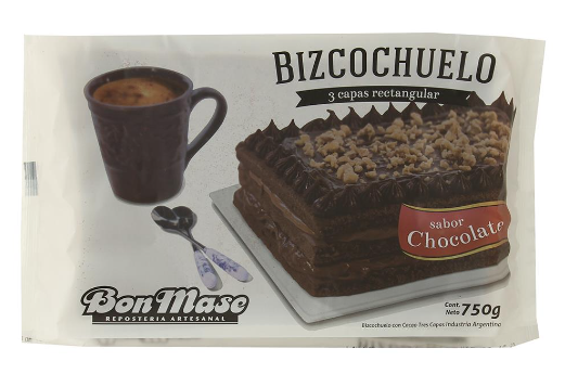 BIZCOCHUELO BON MASE 3 CAPAS CHOCOLATE 750GR