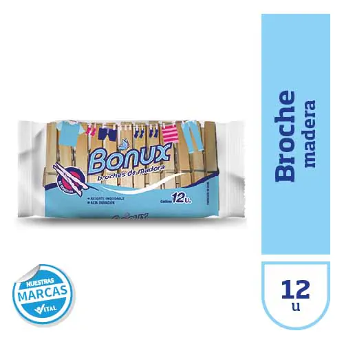 BROCHES DE MADERA BONUX X12U