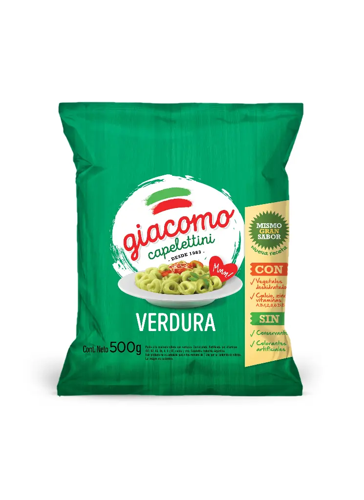 CAPELETTINI GIACOMO VERDURA 500G