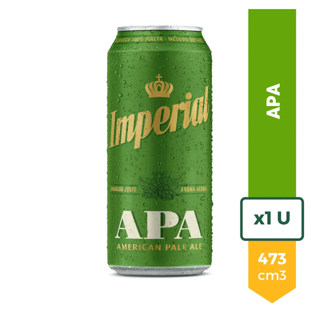 CERVEZA LATA IMPERIAL APA 473CC