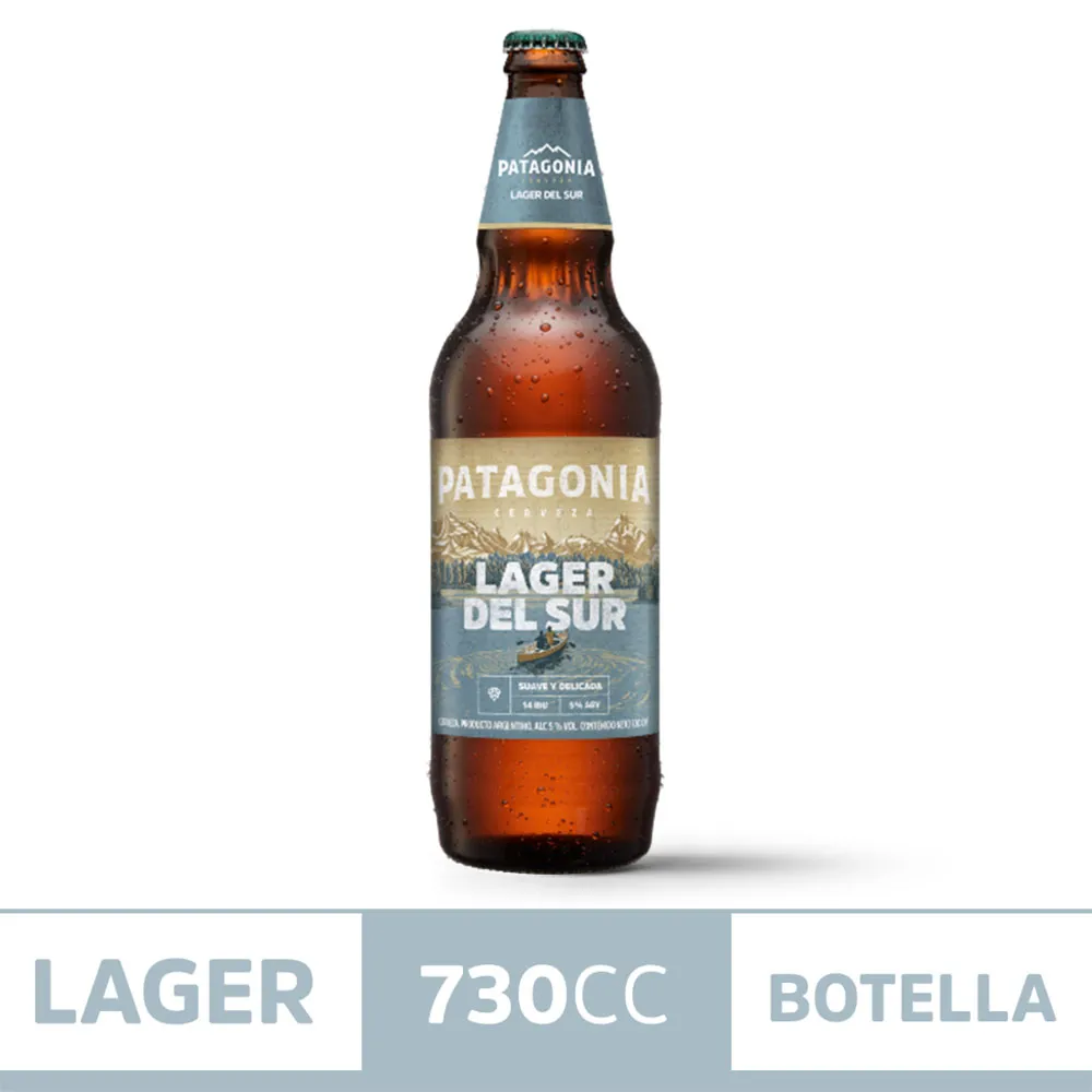 CERVEZA PATAGONIA LAGER DEL SUR 730CC