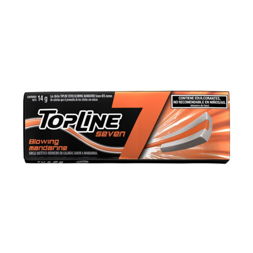 CHICLE TOPLINE SEVEN MANDARINA
