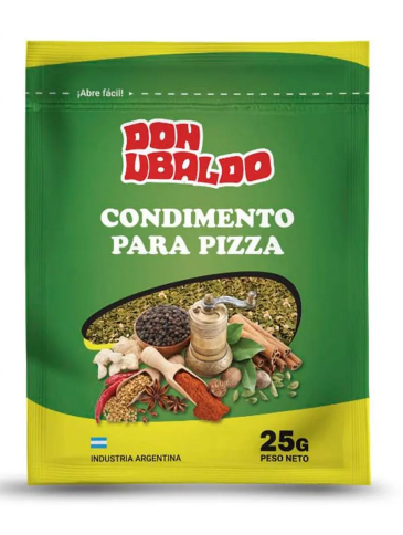 CONDIMENTO PARA PIZZA DON UBALDO 25GR
