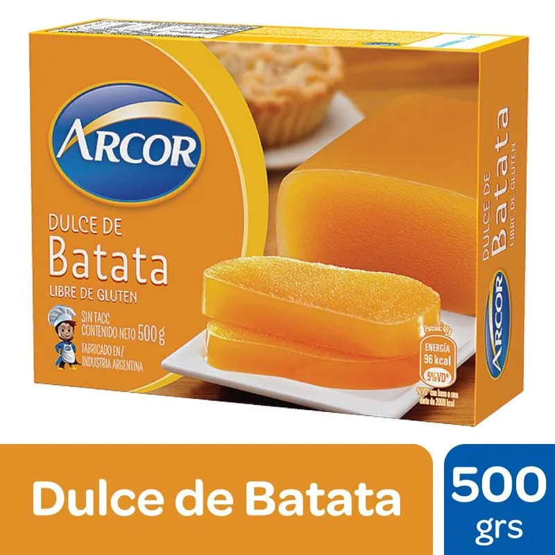 DULCE DE BATATA ARCOR ESTUCHE 500GR