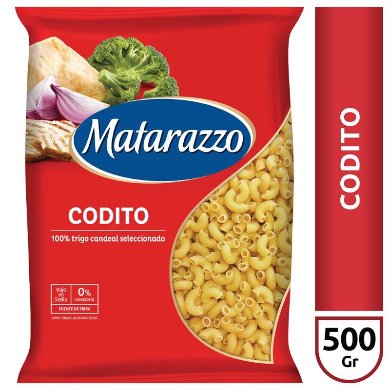 FIDEOS MATARAZZO CODITO RAYADO 500GR