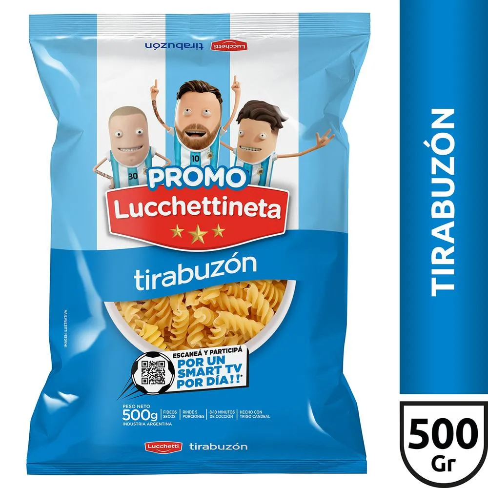 FIDEOS TIRABUZON N°28 LUCCHETTI 500GR
