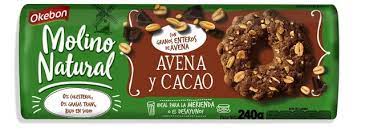 GALLETITAS OKEBON MOLINOS AVENA Y CACAO 240GR
