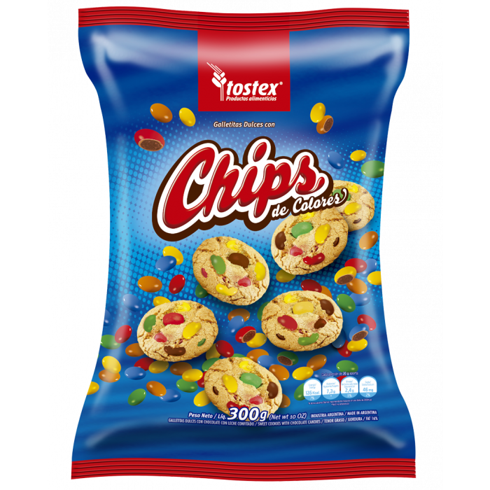 GALLETITAS TOSTEX CHIPS COLOR 300GR