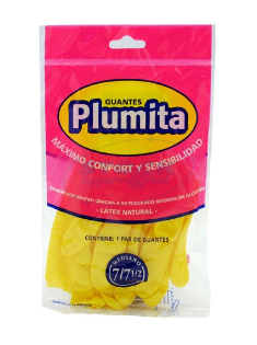 GUANTES DE LATEX PLUMITA MEDIANO