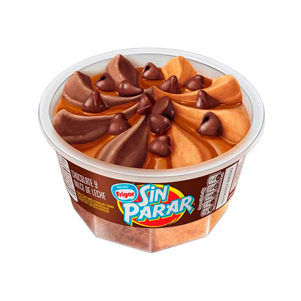 HELADO SIN PARAR CHOCOLATE DULCE DE LECHE