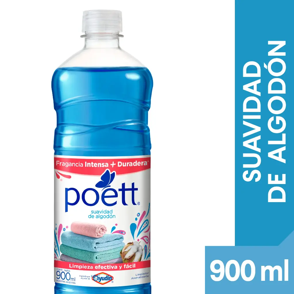 LIMPIADOR LIQUIDO POETT SUAVIDAD DE ALGODON 900CM3