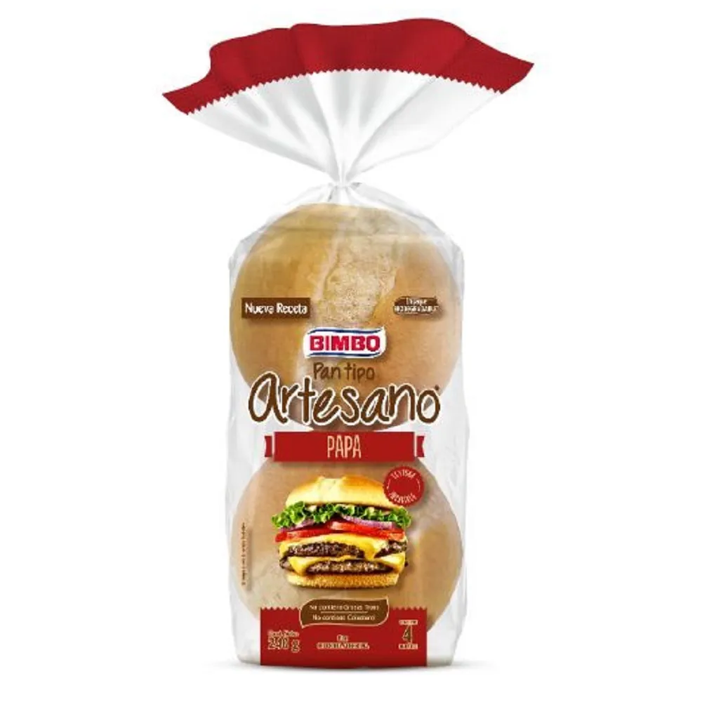 PAN DE HAMBURGUESA ARTESANO BIMBO PAPA