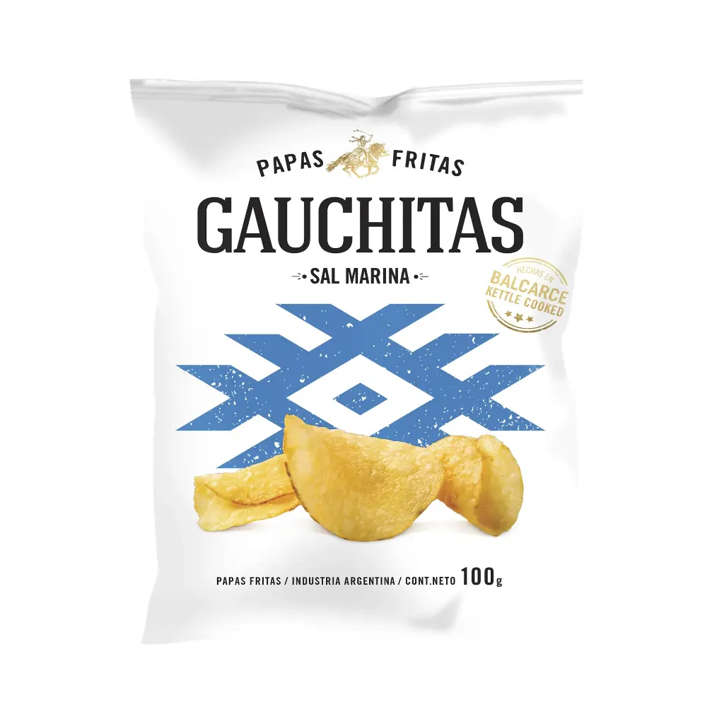 PAPAS  FRITAS SIN TACC GAUCHITAS SAL MARINA 100GR