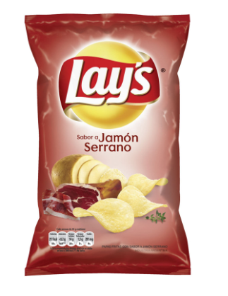 PAPAS FRITAS LAYS JAMON SERRANO 77GR