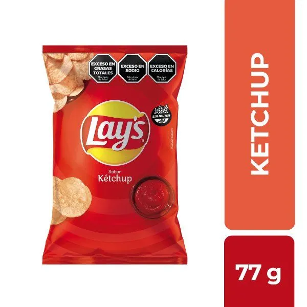 PAPAS LAYS KETCHUP 77GR