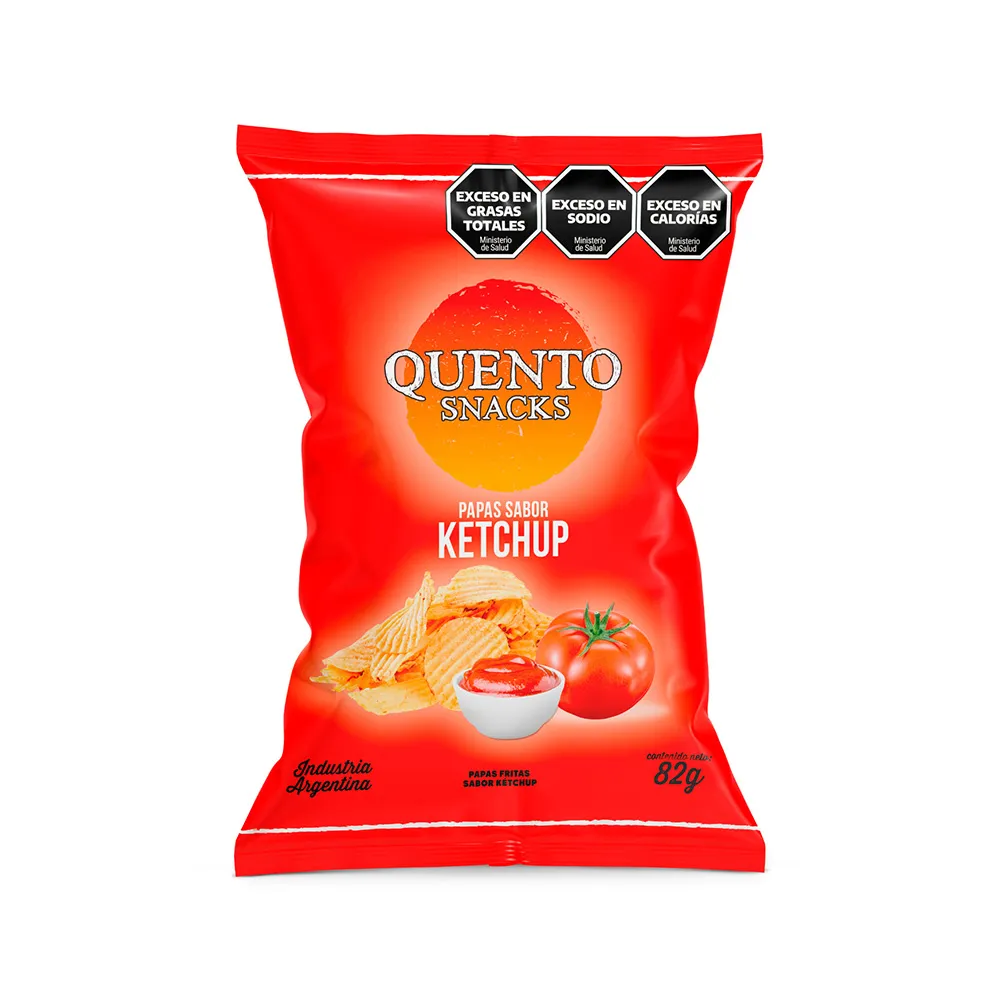 PAPAS ONDULADAS KETCHUP QUENTO 82GR
