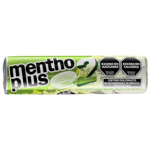 PASTILLAS MENTHO PLUS ACIDOS MANZANA