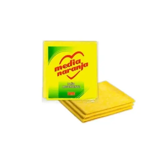 PAÑO AMARILLO MULTIUSO MEDIA NARANJA 1UN