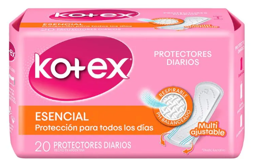 PROTECTORES DIARIOS KOTEX ESENCIAL 20U
